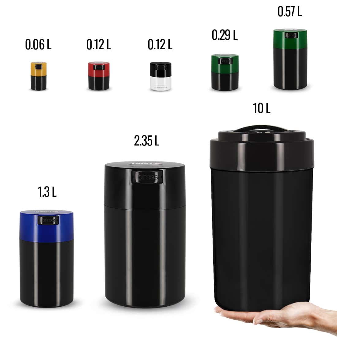 Contenedor de almacenamiento TightVac de 0,57 l